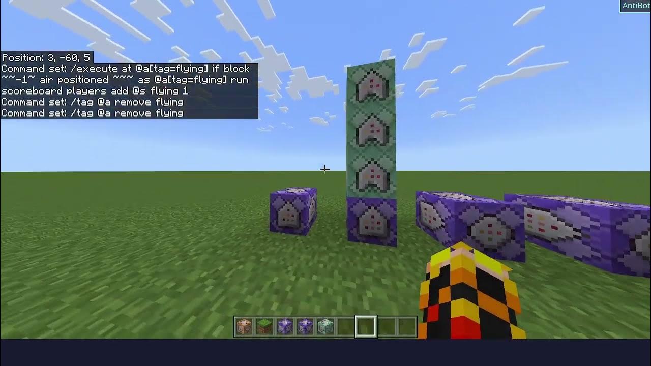 How to make a fly anti cheat with commands for minecraft bedrock. YouTube