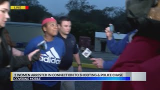 UPDATE: Mobile Police arrest two women after shooting, chase