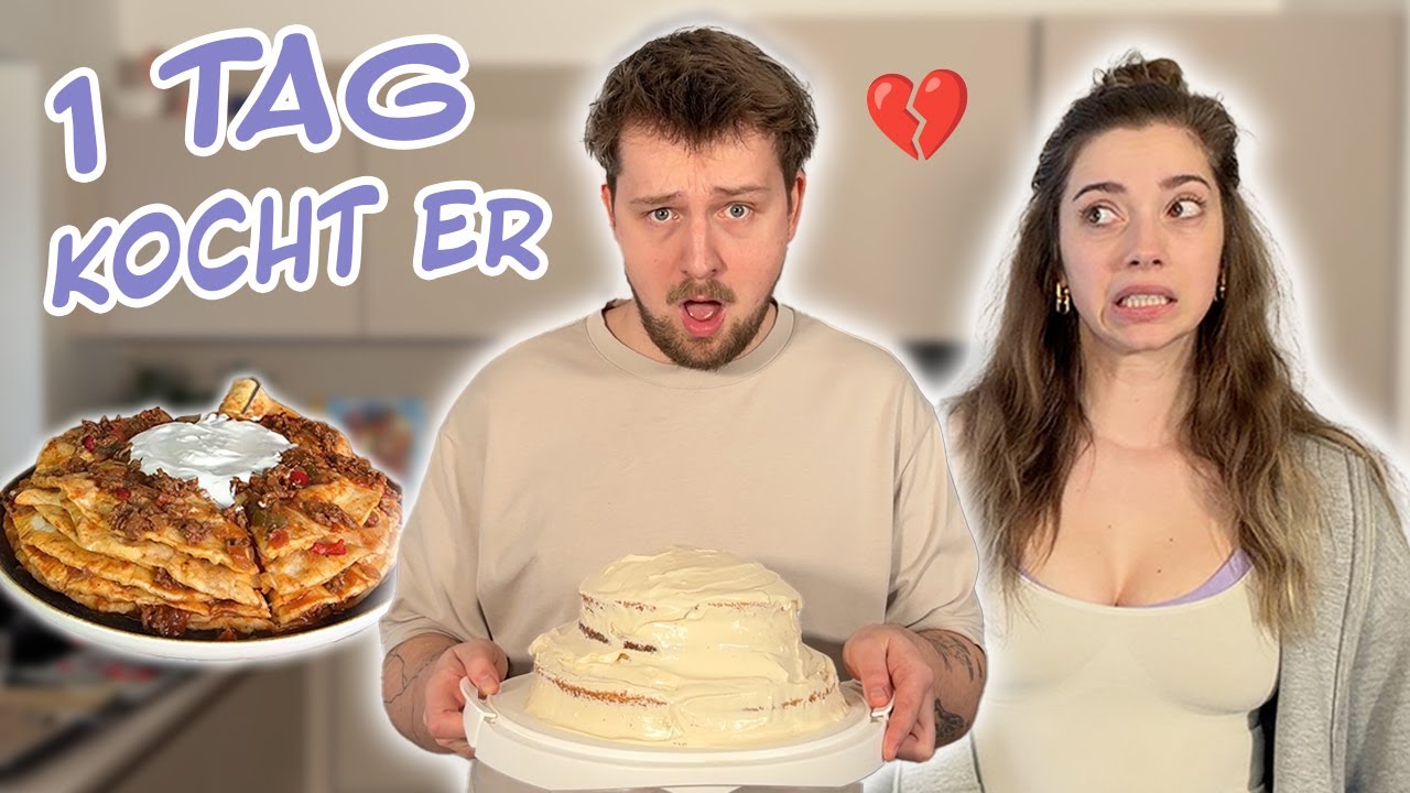 Mein Verlobter kocht 1 TAG für mich (er kocht nie)