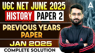 UGC NET History Previous Years Paper Jan 2025 Complete Solution | By Jawed Sir