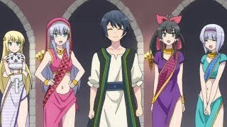 Touya And Cute Girls In Kingdom Outfit Isekai Wa Smartphone To Tomo Ni Scene