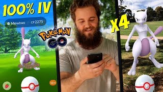 4 Mewtwo Ex Raids 100% Iv Mewtwo Encounter - Can We Catch Em All? Pokemon Go