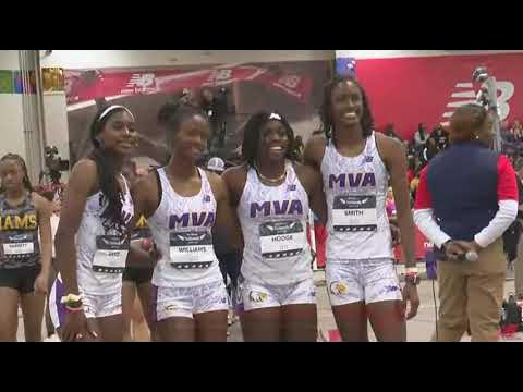 2024 New Balance Indoor Nationals Girls Champion 4x200M Prelims YouTube