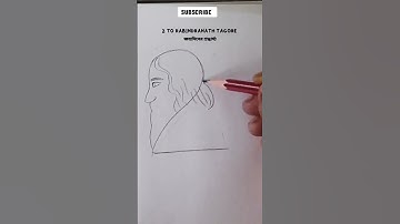 Write 2 and make rabindranath Tagore | Easy rabindranath drawing #chocokids #rabindranathtagore