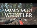 Mountain biking goats gully at the whistler bike park  the hardest tech trail in the park