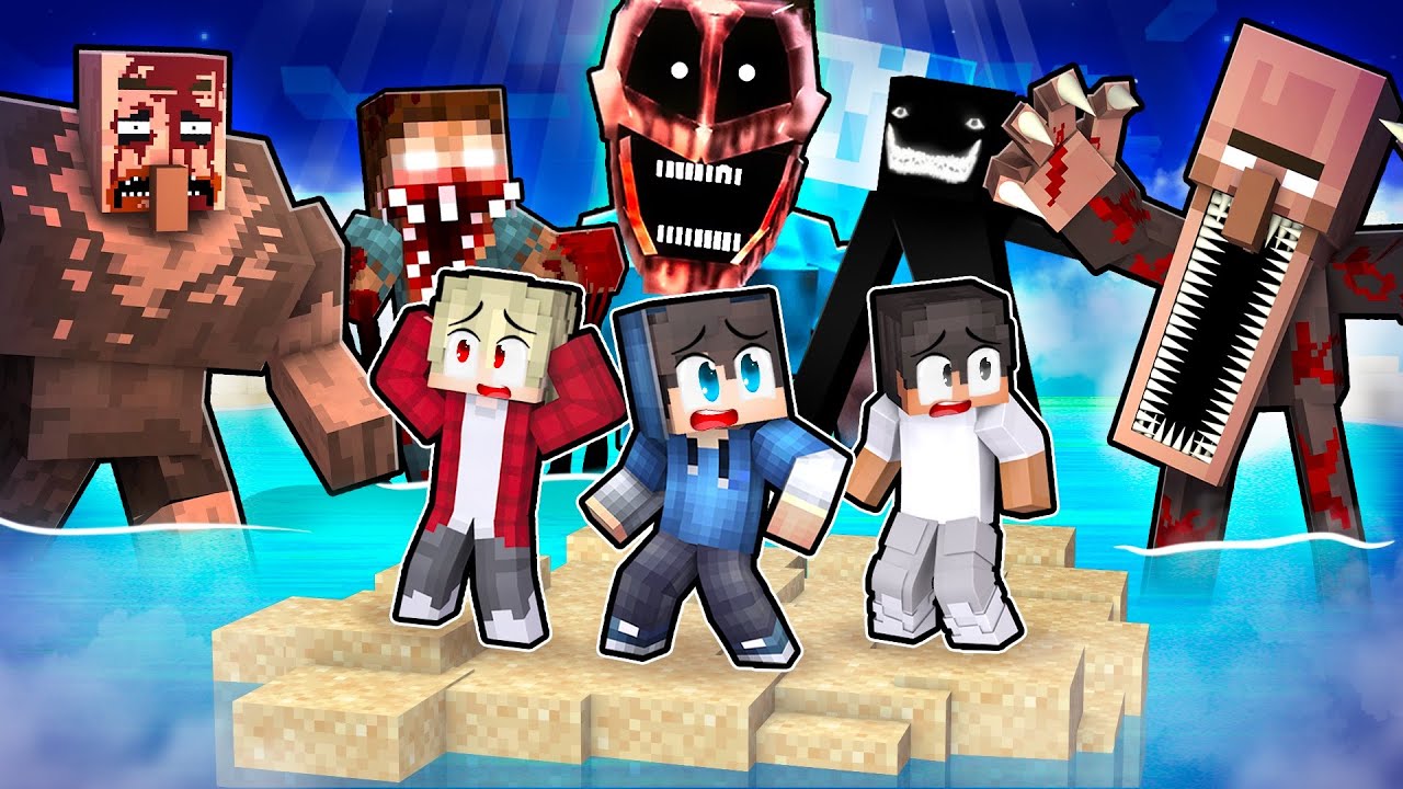 Všechny Děsivé MONSTRA vs 3 KAMARÁDI v Minecraftu...