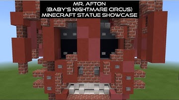 Mr. Afton Minecraft Statue Showcase (Baby’s Nightmare Circus)