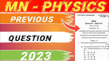 Minor - Physics |Previous Year Question Paper 2023 sem 1||Kolhan University | #exam 👍👍👍👍