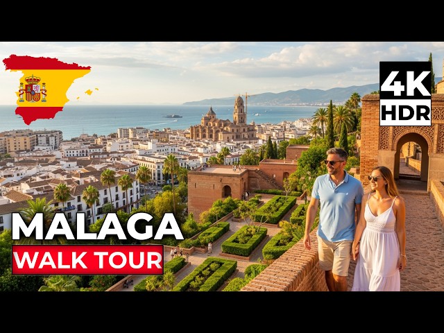 Travel vlog - Malaga 🇪🇸 | Old Town & Beach Vibes | 4K ASMR Walking Tour 2026 (No Talking)