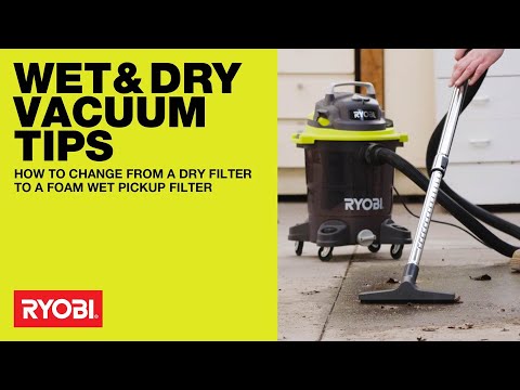 RYOBI: How to set up a Wet & Dry Vacuum for wet applications