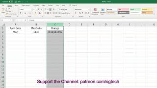 Calculating Percent Change Between Two Numbers