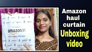 I bought a curtain on Amazon//Unboxing video// curtain unboxing video by Sruji Shiny Talks