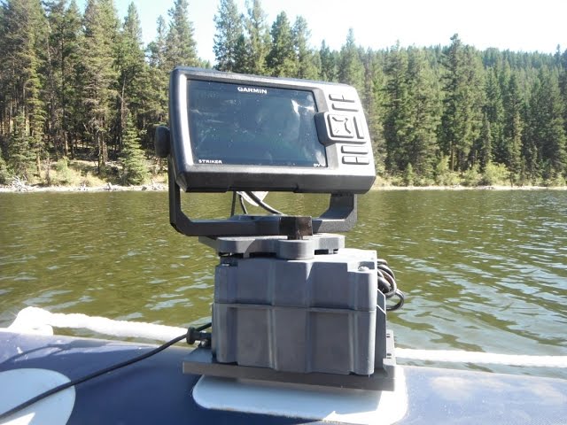 Glue-On Fish Finder Mount with Bolt-On Magnetic transducer mount