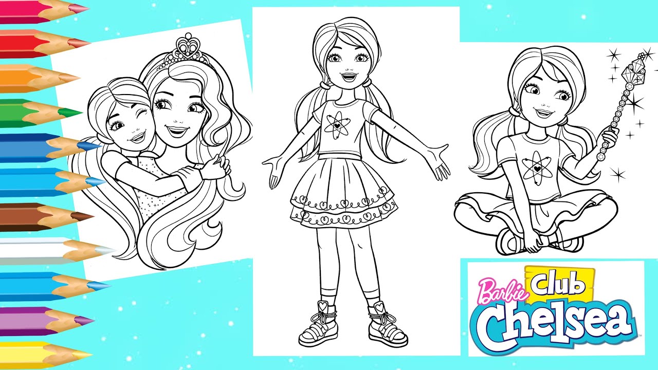 Coloring Barbie Club Chelsea Coloring Pages - Barbie Dreamhouse