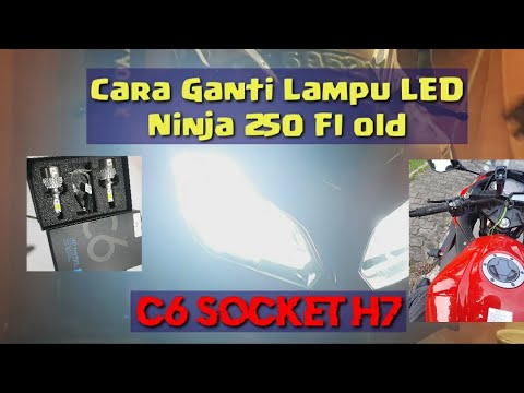 Tutorial Ganti Lampu LED H7 di Ninja 250 FI (old). 