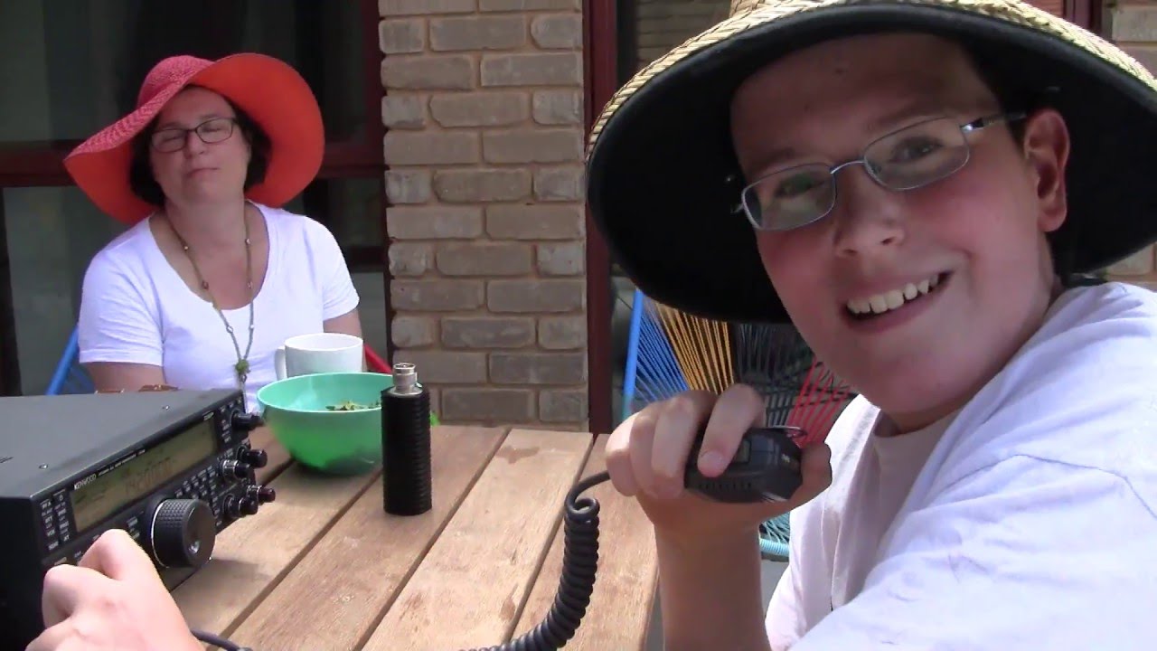 VK3CRG Portable Amateur Radio with 11yo Tom