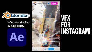 BATS ATTACK INFLUENCER IN NEW YORK: Full VFX walkthrough (Blender 3d + After Effects)