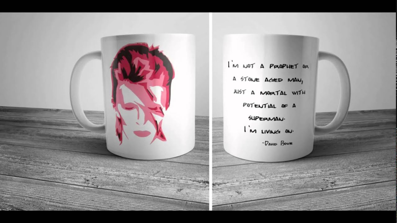 SJuczi David Bowie Coffee Mug 11 oz White Ceramic Cup Im Not a Prophet Im Living on Ziggy Stardust Quote Sublimation 