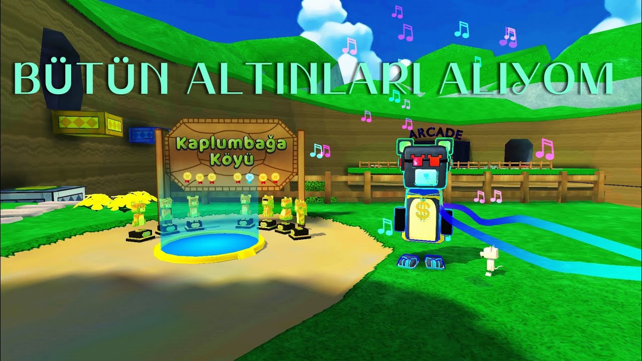 KAPLUMBAĞA KÖYÜ BÜTÜN ALTINLARI (birini alamadım) EDİTLİ İZLE  #superbearadventure #keşfet 
