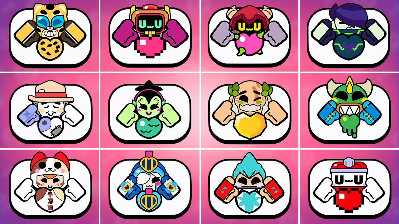 RANDOM 50 STICKERS BRAWL STARS