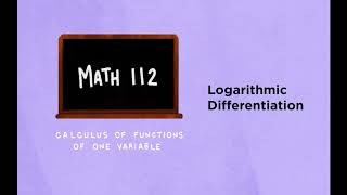 Celebrity Math 112 - 9) Logarithmic differentiation Profile