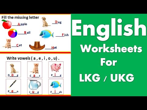 lkg english worksheet english worksheet for ukg junior kg english worksheet kidz e learning youtube