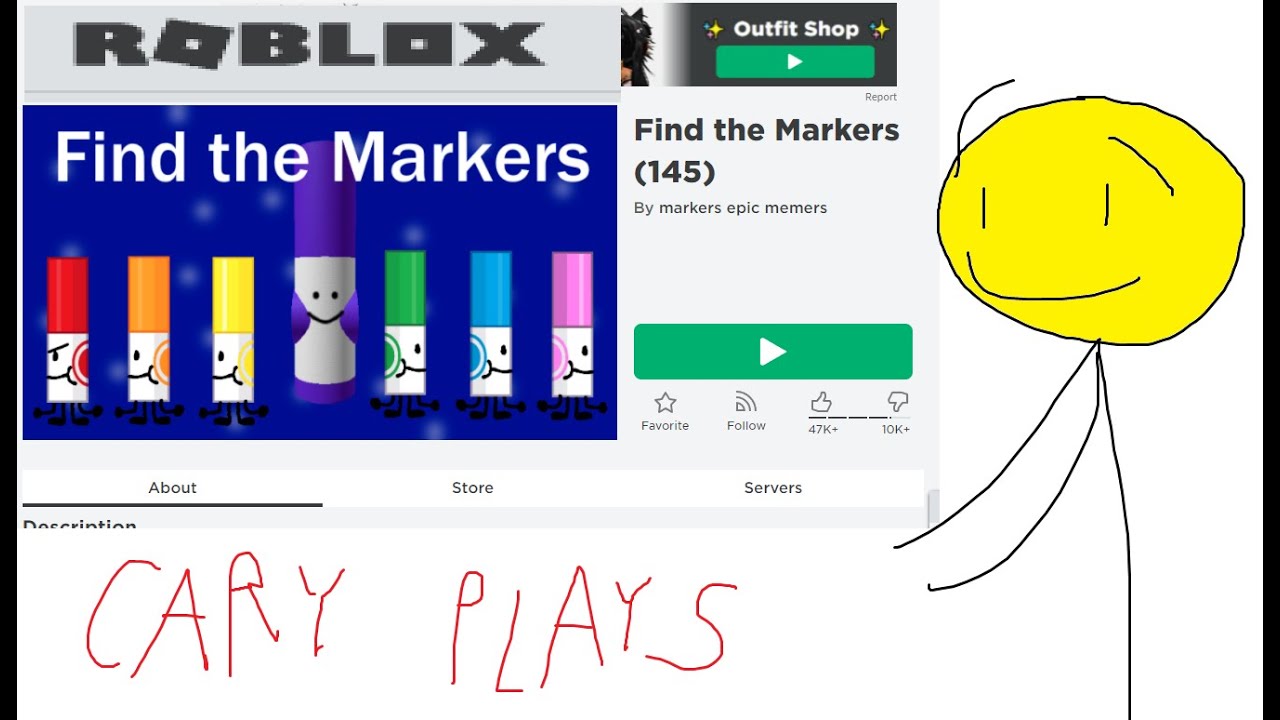Playing Roblox BFB game "Find the Markers" by alexlion0511, YAY - Playing Roblox BFB game "Find the Markers" by alexlion0511, YAY