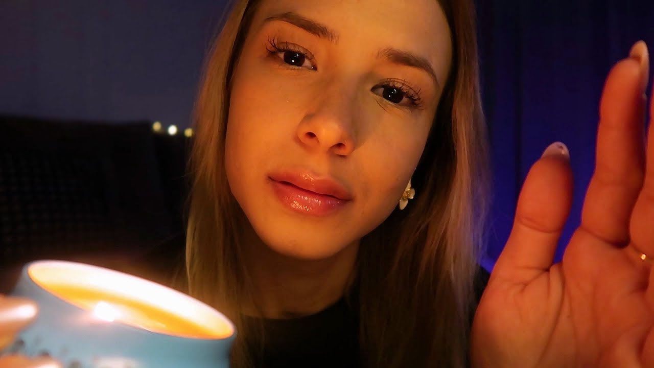 ASMR 🌧️ sussurros para desligar a mente (afirmações positivas, hand movements e toques na tela)