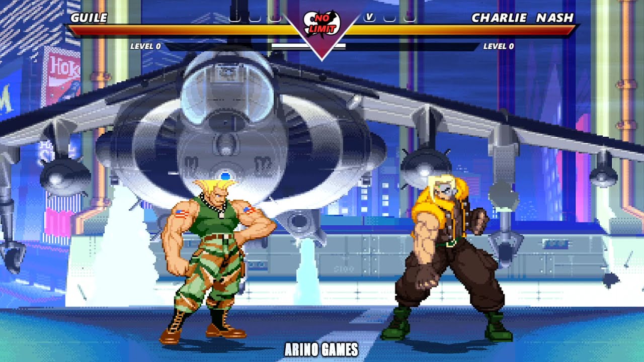 Scorpion and Sub Zero(Mortal Kombat) vs Guile,Cammy and Charlie