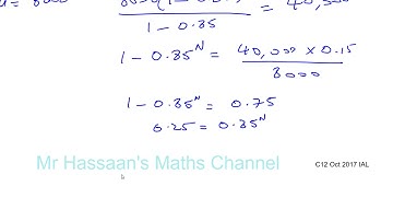EDEXCEL IAL C12 OCT 2017 Q14d   Geometric Series
