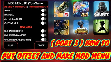 HOW TO PUT MOD MENU IN ANY GAME FULL TUTORIAL ( PORT 3 )