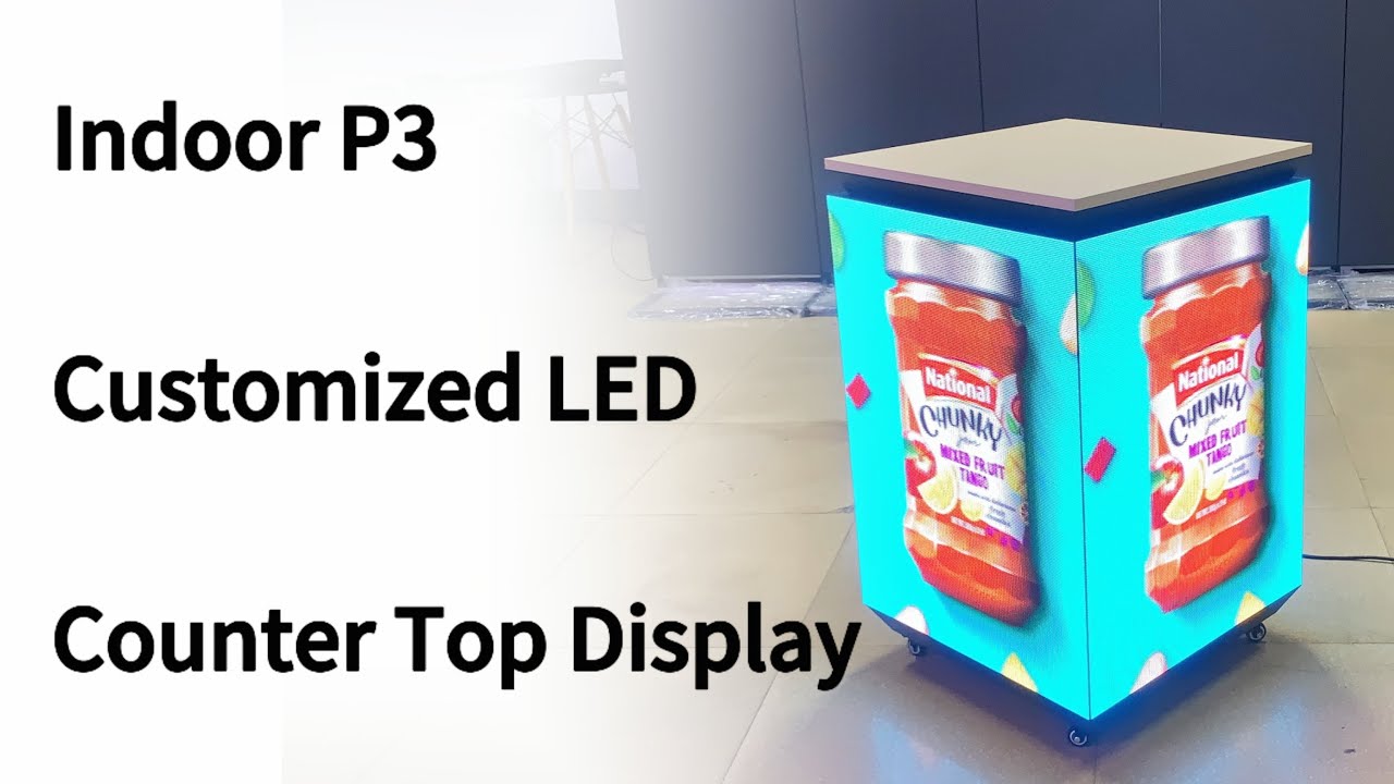 Customized Flawless Indoor 3-sided P3 Counter LED Display Screen # ...