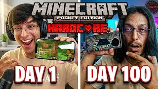 I Survived 100 days in Minecraft Pocket Edition On HARDCORE [Hindi] 
