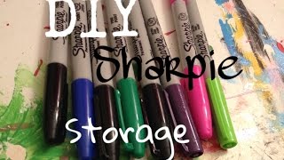 DIY Sharpie Marker Holder for your desk » minorDIY