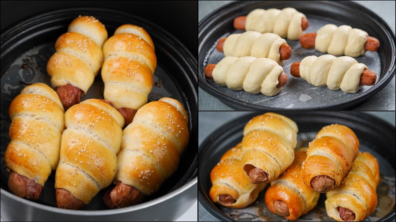 SAUSAGE ROLL BREAD RECIPE HOT DOG BREAD ROLL SAUSAGE BUN RECIPE