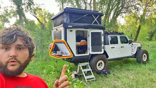 How I Built a DIY Drop Down Camp Table for my Expedition Truck Camper