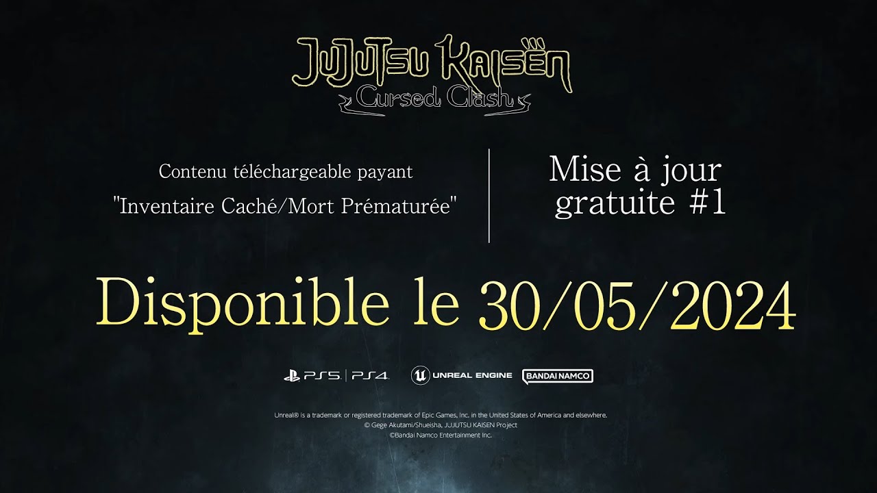 Jujutsu Kaisen Cursed Clash - DLC Inventaire caché / Mort prématurée