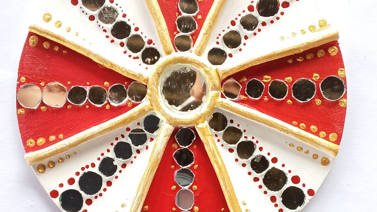  Mini Lippan art😍 ll handmade craftll home decor ideasll very simplell