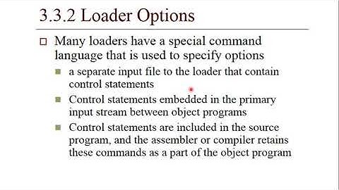Automatic Library Search, Loader Options : System Software