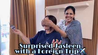 Surprised Jasleen with her first foreign Trip ✈️😍 #vlog #vihaannjasleen #jahaann