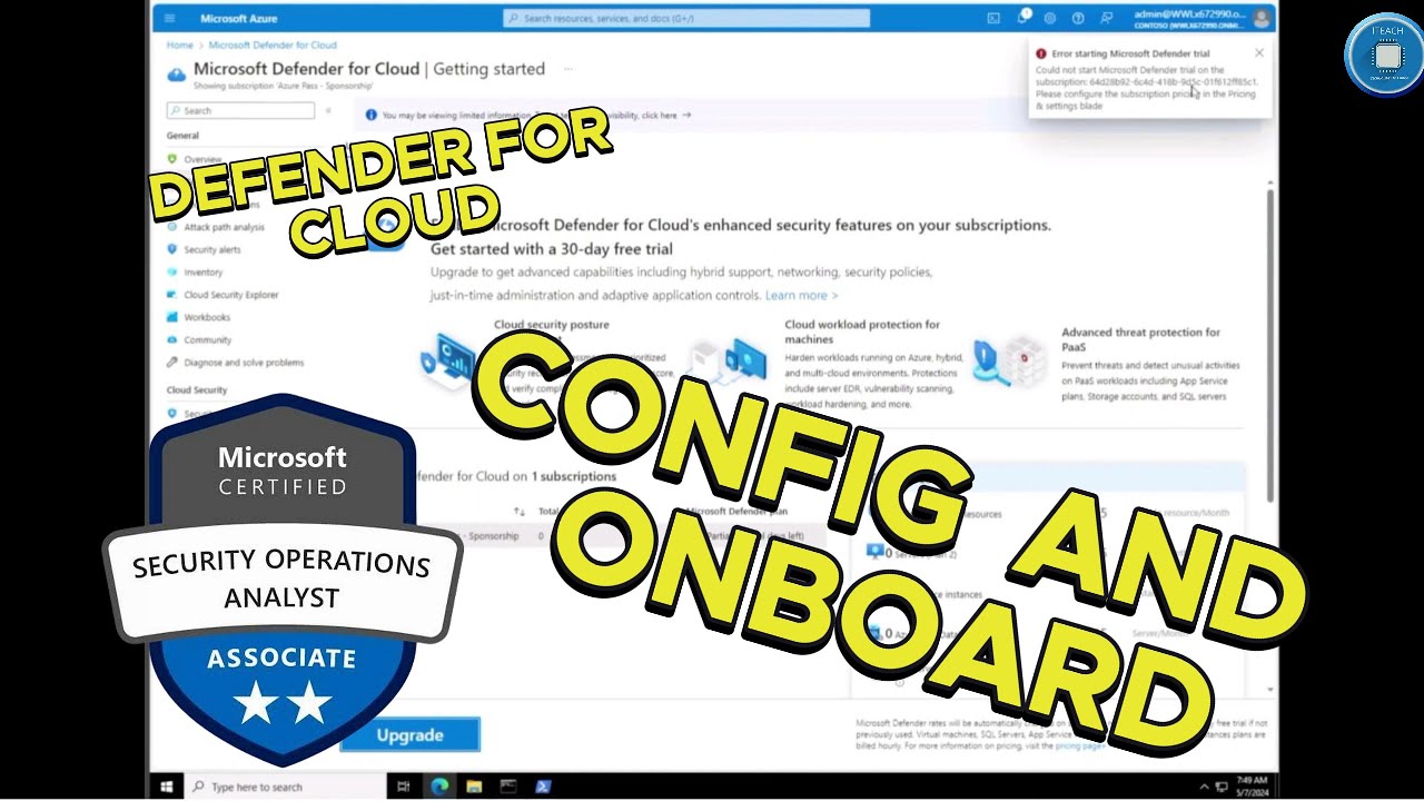 MS DEFENDER FOR CLOUD GETTING STARTED - YouTube