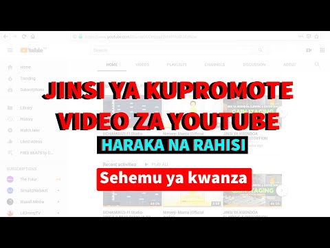 Video: Njia 3 za Kuwa Mbunifu wa Mafanikio kwenye YouTube