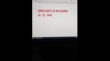 how to create OMR sheet in MS Word
