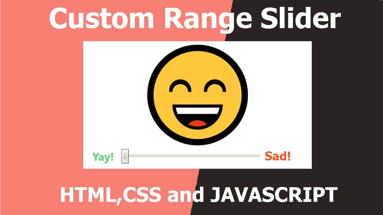 Emoji Custom Range Slider | Html CSS and Javascript - YouTube