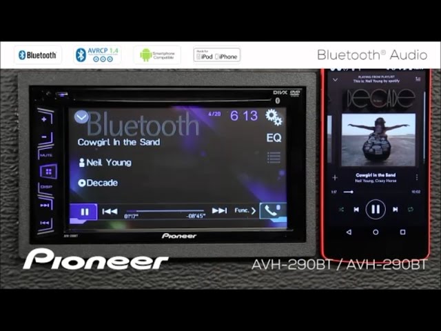 How To - Bluetooth Audio - on Pioneer AVH-290BT, AVH-291BT, MVH-290BT class=