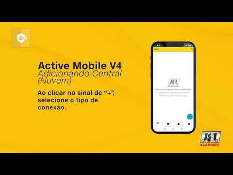 Como adicionar uma central de alarme via nuvem no Active Mobile V4