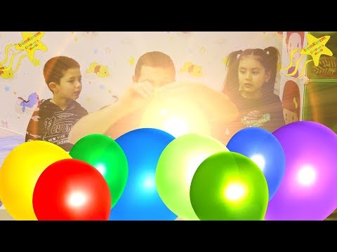 Balonlarla Oyun, Yanan Gece Balonları, Çocuklar için Balonlar, Çocuk Balonları, Çocuk Videoları