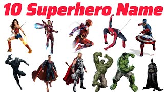 सपरहर क नम Superhero Names English Vocabulary Pre Kids Learning Superhero Video Fun Learning