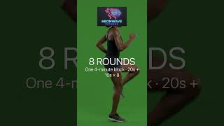 ⚡ 4-Minute NEON TABATA Workout | Quick Full Body Burn! (No Equipment)🎧