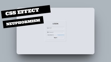 Create a Login Form in HTML and CSS | Neumorphism Login Form in HTML & CSS